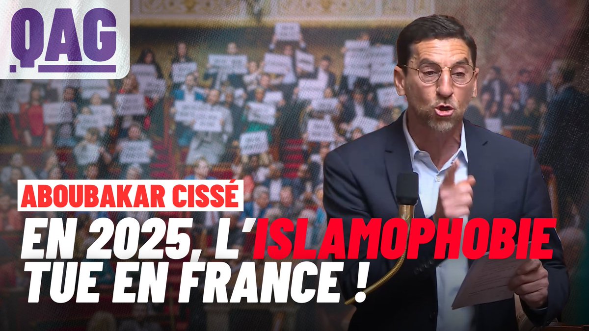 🔴🗣 Abdelkader Lahmar dénonce la responsabilité du Gouvernement après le meurtre islamophobe d'Aboubakar Cissé ! « Le meurtre d'Aboubakar est l’aboutissement d’un climat de haine que vous laissez prospérer. M. Bayrou, l'islamophobie tue en France ! Combien de morts faudra-t-il encore pour que vous agissiez contre l’islamophobie en commençant par renvoyer M. Retailleau ? » #QAG #DirectAN
