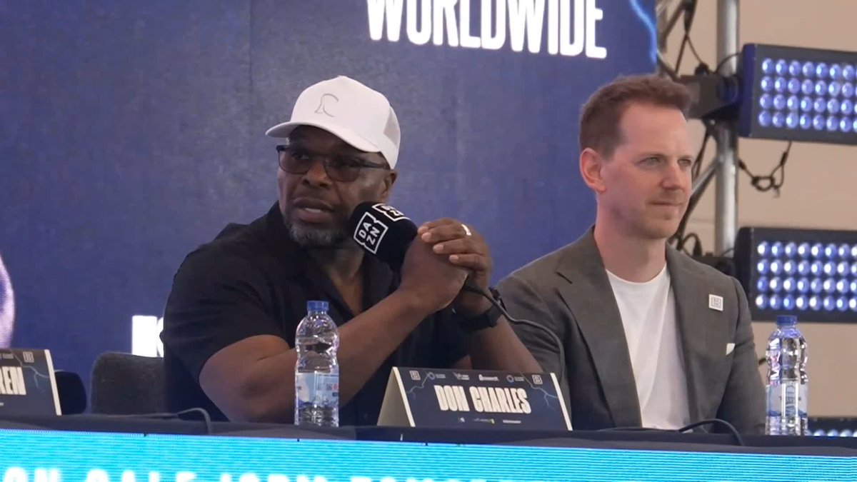 "You've heard of the Oscars, right?" 👀 "You conned us" ‼️ Don Charles and Oleksandr Usyk exchange words 🗣️