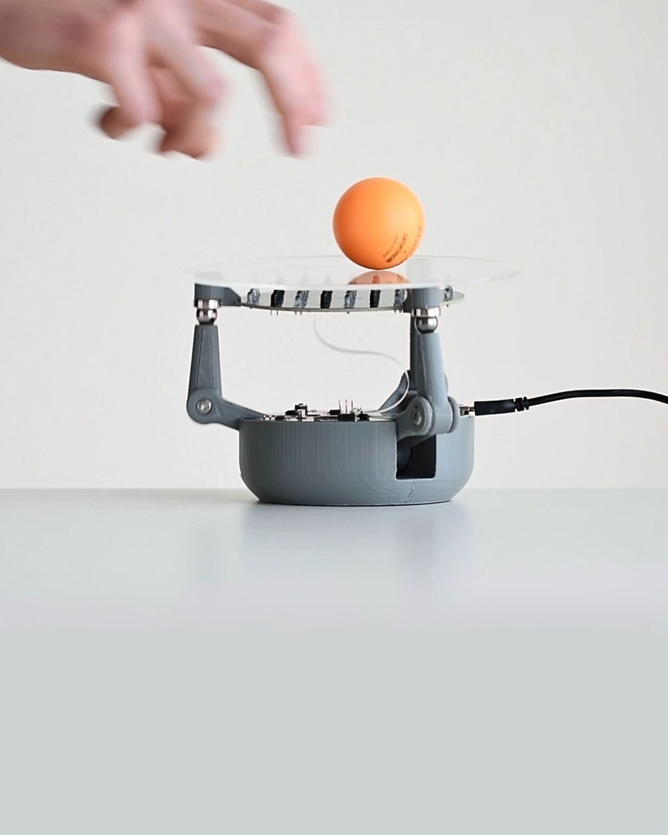BaBot: The Ball-Balancing Robot - Real-time PID control on a 2-axis platform, powered by a microcontroller using the same chip as an Arduino. - Precision servos and IR sensors track the ball with speed and accuracy. - Perfect for learning control systems, teaching robotics, or showing off your engineering skills. - Fully open-source & ready to build at Video Credit: Johan Link #engineering #technology #robots #robotics