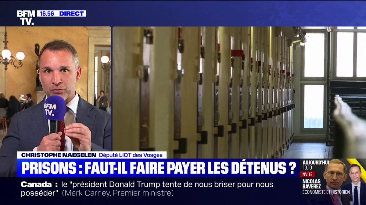 Faire payer aux détenus des frais d'incarcération: "Une proposition saine et de bon sens", estime Christophe Naegelen (Liot)