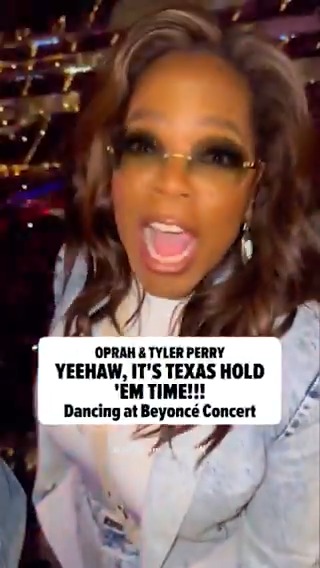 #Oprah and #TylerPerry got down at #Beyoncé's first stop on her #CowboyCarter tour 🤩 🎥: Instagram / oprah