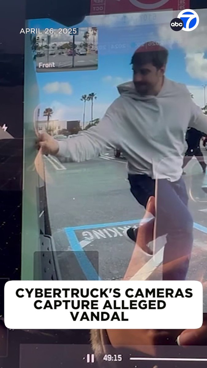 Does anyone recognize this Tesla vandal in California?? Make him famous!