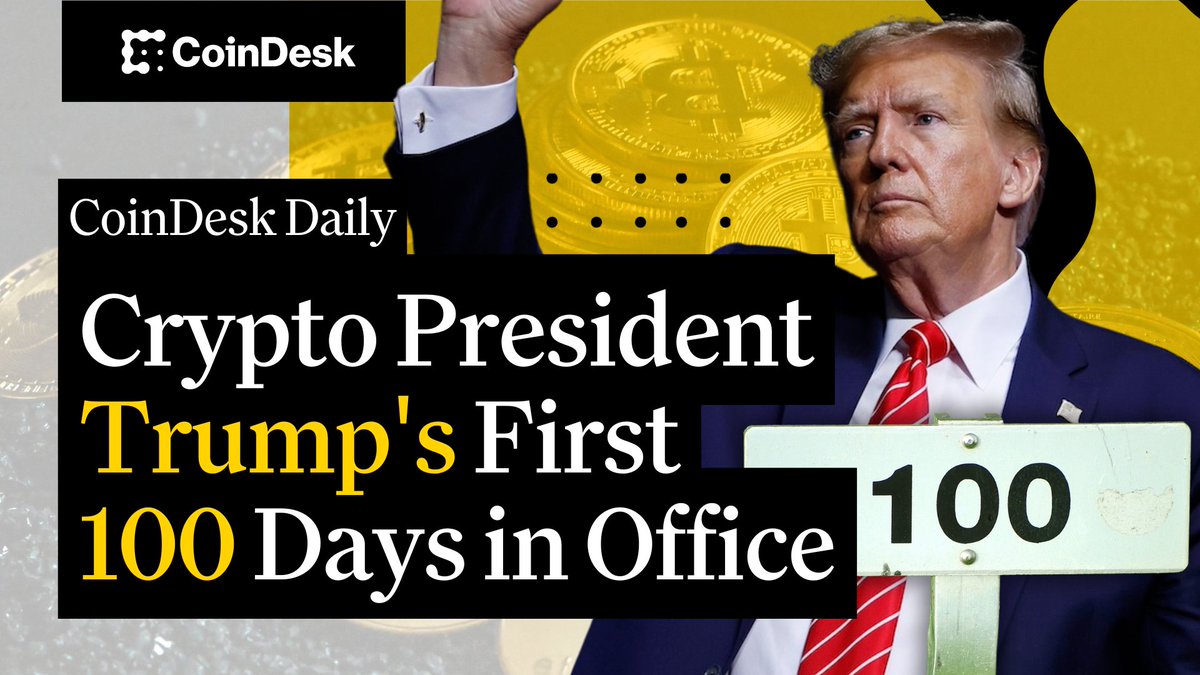 🇺🇸 In Trump's first 100 days in office... 🔘 He signed a strategic bitcoin reserve 🔘 Overhauled the SEC 🔘 Ended Chokepoint 2.0 🔘 Pardoned Ross Ulbricht and Arthur Hayes 🔘 Hosted the first White House Crypto Summit 🔘 Launched $TRUMP memecoin And much, much more...Christine Lee explores on "CoinDesk Daily." 🔗👇