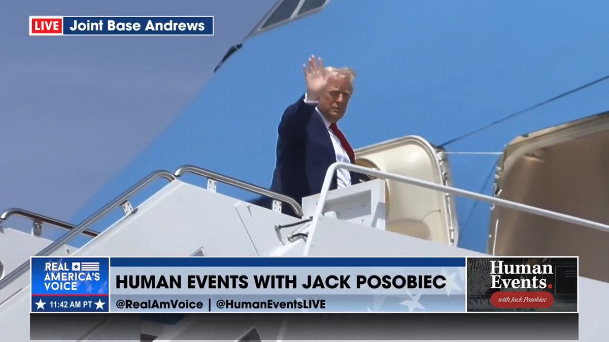 PRESIDENT TRUMP BOARDS AIR FORCE ONE, RALLY BOUND! Join us for our LIVE coverage of President Trump's rally in Michigan, coverage begins at 3PM ET. Jack Poso 🇺🇸 @BrianGlennTV