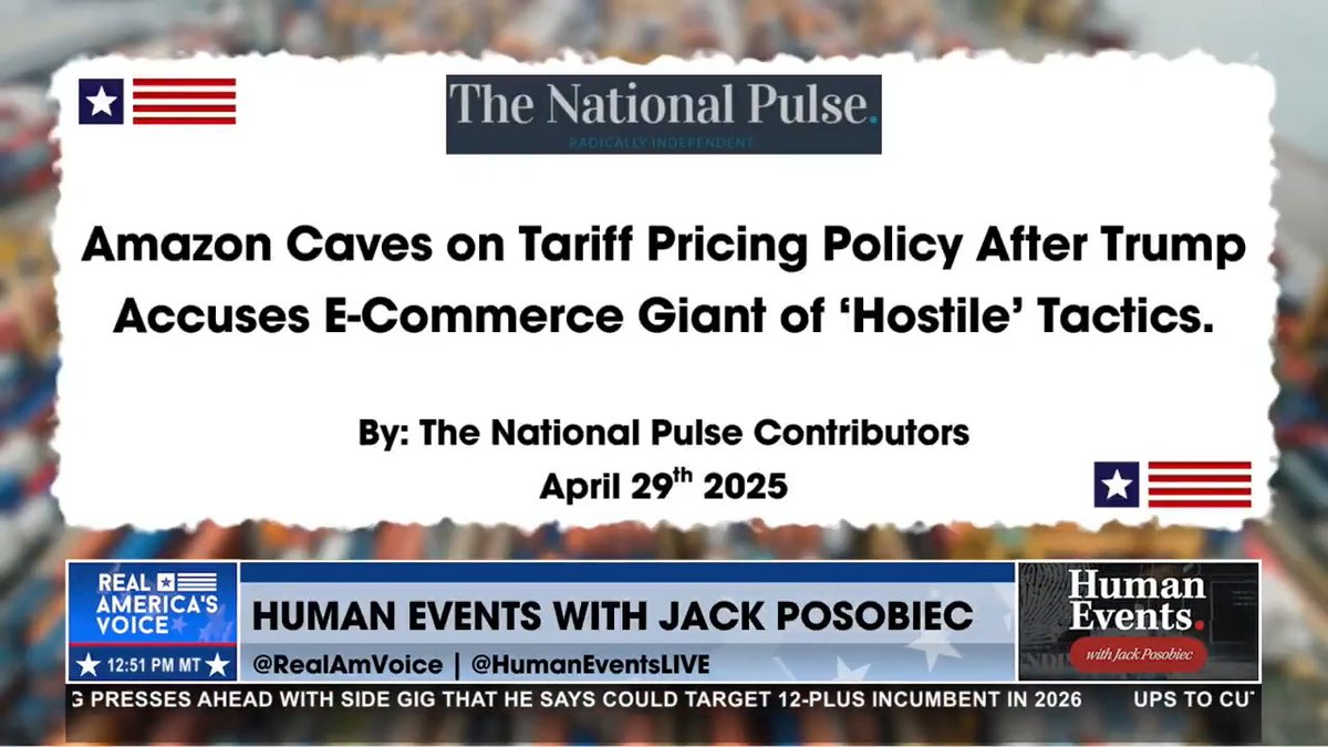 "AMAZON HAS COMPLETELY CAVED ON THIS TARIFF POLICY" "An absolute W for President Trump!" Meanwhile Wal-Mart announces a new program aimed to help small businesses in the US. Jack Poso 🇺🇸