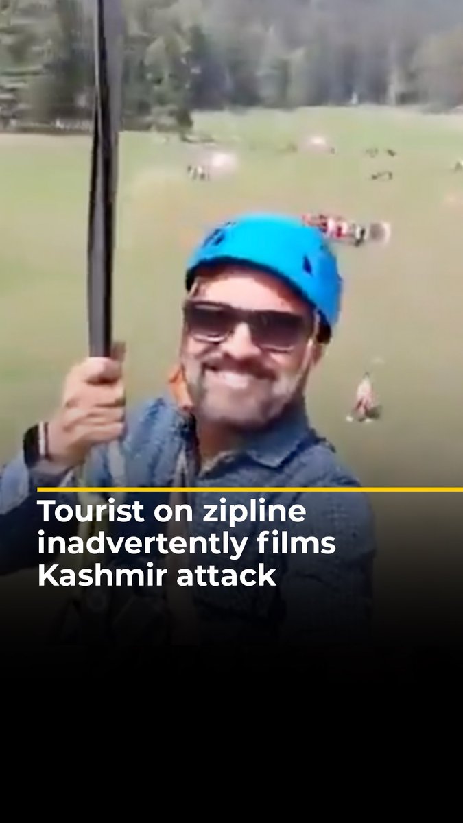 An Indian tourist unknowingly caught the deadly shooting in Pahalgam on camera as he filmed himself riding a zipline over the attack in Indian-administered Kashmir.