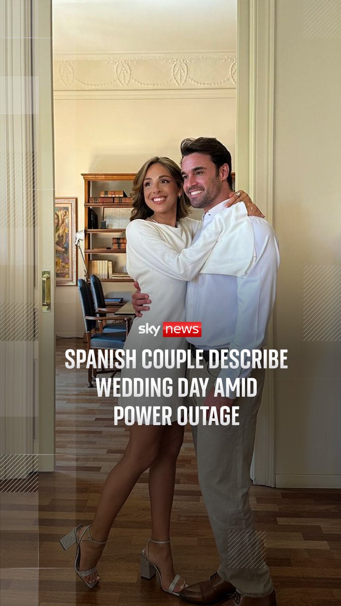 Sheila Esteban and Marc Fernández faced their first challenge as a married couple, as power blackouts across Spain coincided with their wedding day. Power has mostly been restored to cities in Spain and Portugal after yesterday's blackout.