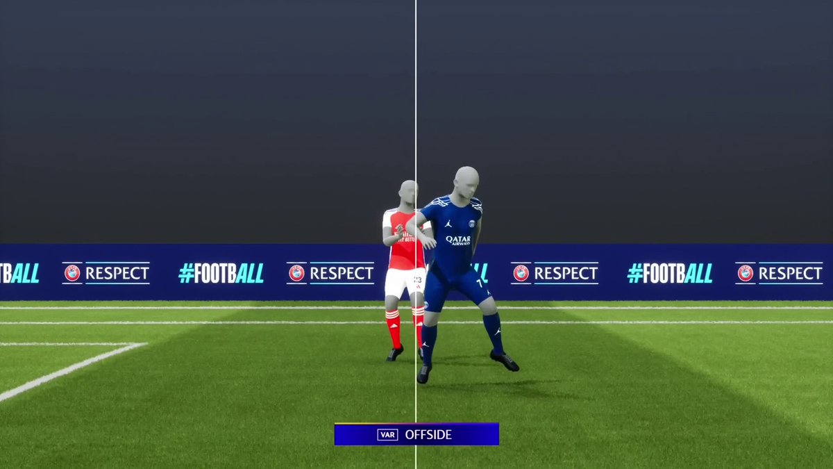 OFFSIDE ❌ Mikel Merino thought he'd brought Arsenal level with this header from Rice's free-kick, but it was ruled out for offside... after a 3 minute VAR delay 🥴