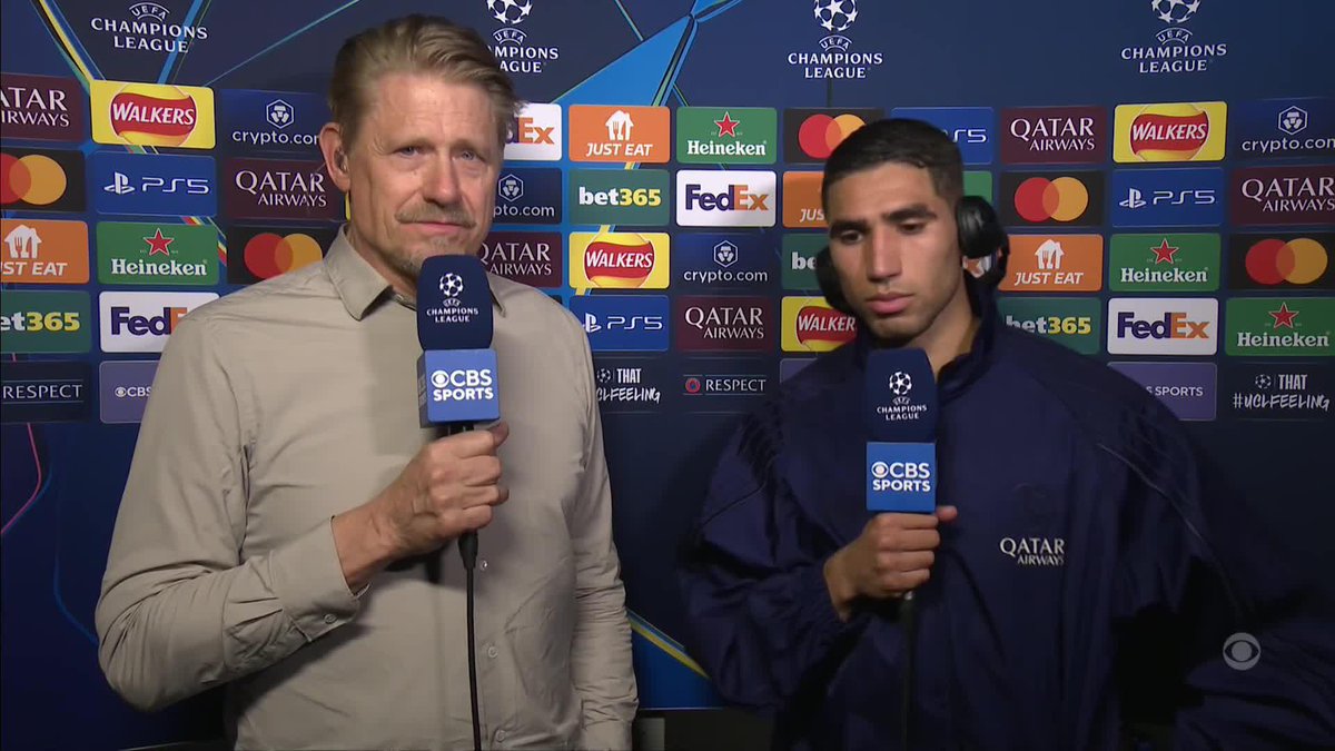 Achraf Hakimi breaks down how PSG’s defensive style, structure, and movement all clicks during the game 🗣️