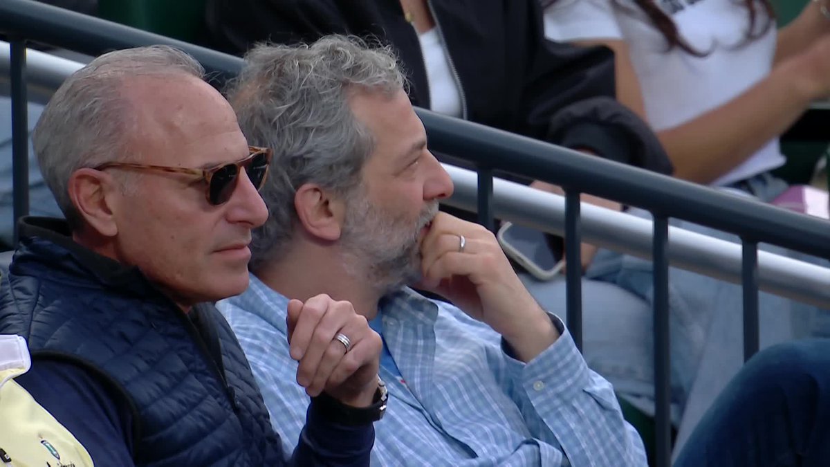 Judd Apatow and Tom Hanks are in attendance at Citi Field for tonight's game!