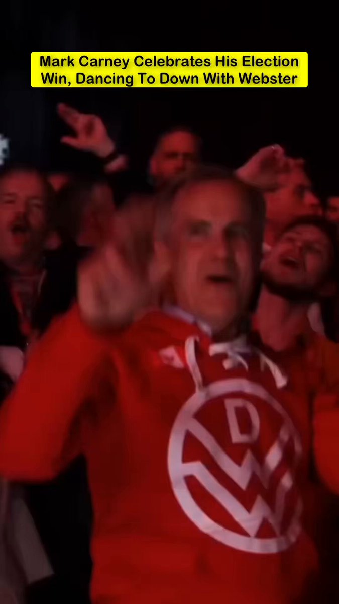 Mark Carney celebrates his election win, dancing to Down With Webster