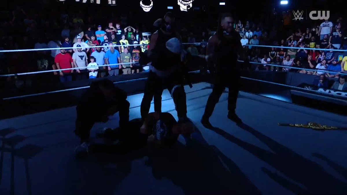 No one is safe. While calling out Trick Williams, Joe Hendry just got attacked and dropped by DarkState! 😱 #WWENXT