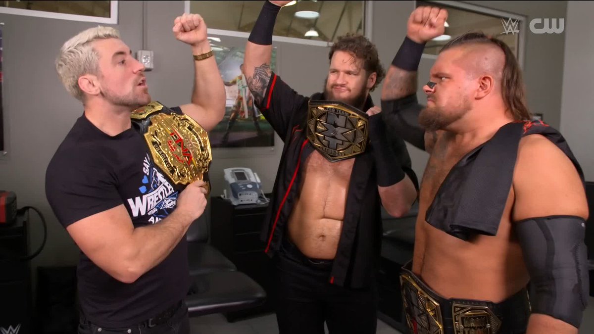 Joe Hendry + Hank and Tank?! Now that's a fun trio! 😮‍💨 #WWENXT