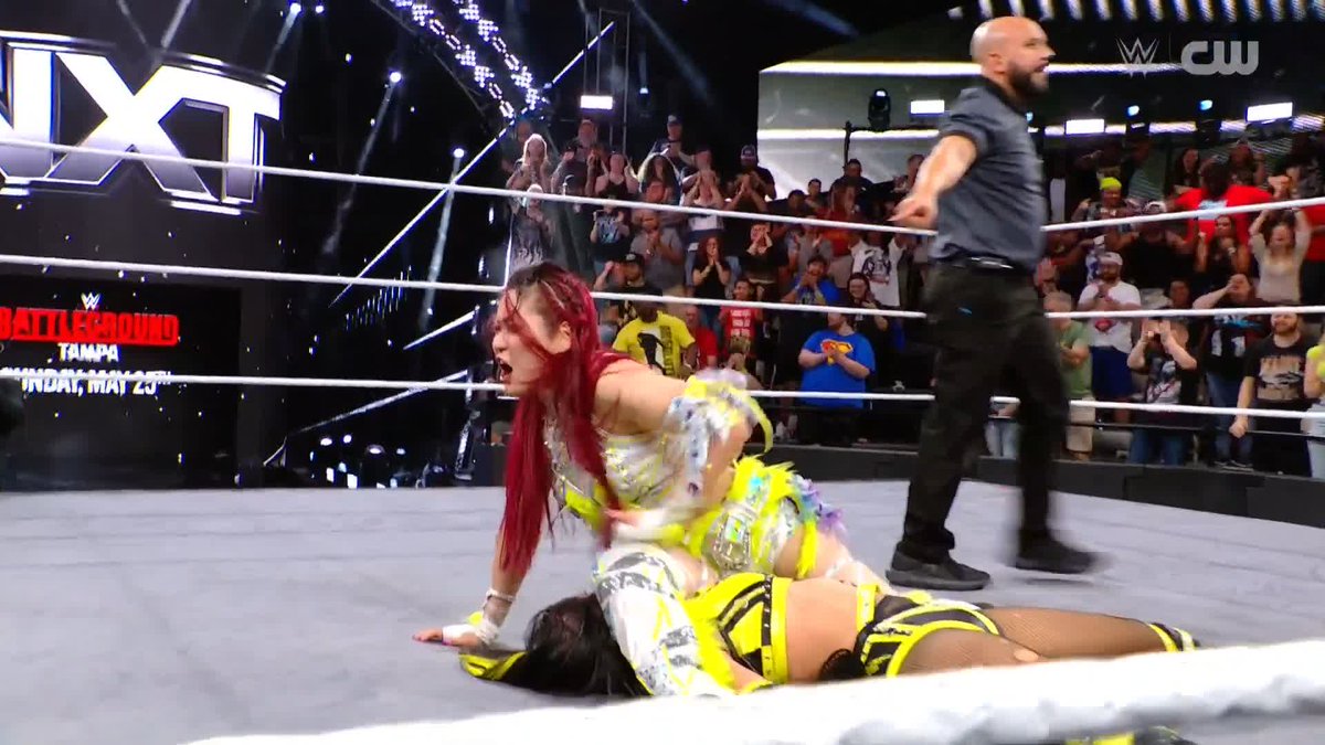MESSAGE. SENT. IYO SKY just picked up a HUGE win for her and Jordynne Grace! 👊 #WWENXT