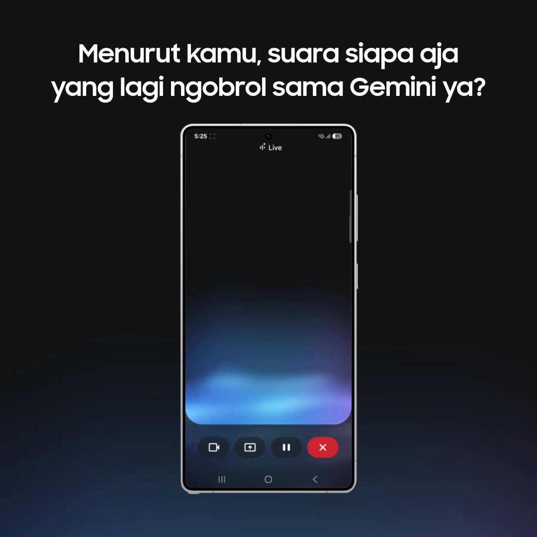 🎁RT, like &amp; reply sebanyak-banyaknya &amp; menangkan e-money 250k untuk 2 orang pemenang s/d 5 Mei 2025!✨ 🎙️Menurut kamu, ini suara siapa? Clue : 🎬🎤📹 ✨Dan kira-kira Gemini bakal jawab apa ya? #GalaxyS25 Series #AIUnderstandsYou #ItsGalaxyS25! 🚀📱