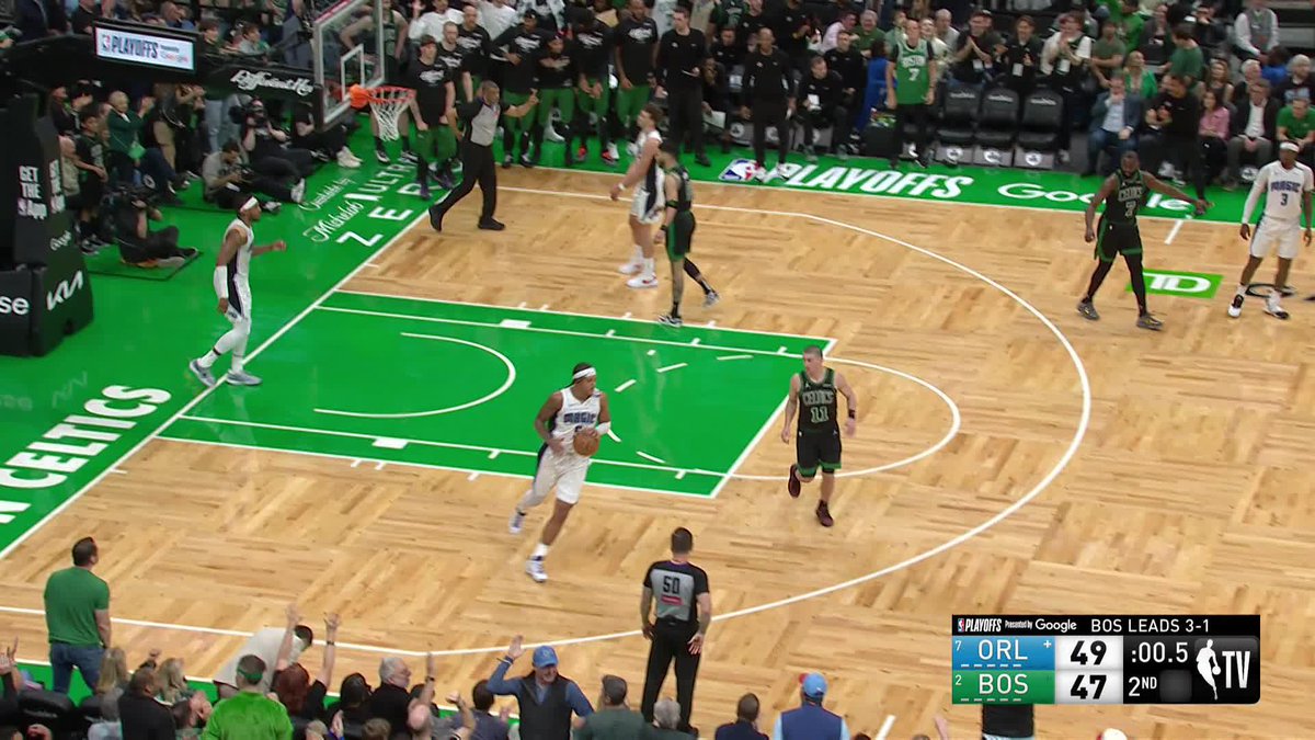 Jayson Tatum in Games 3-5 after missing Game 2 with wrist injury: 36 PTS, 9 REB, 4 AST 37 PTS, 14 REB, 3 AST 35 PTS, 8 REB, 10 AST 35+ in 3 straight playoff games for the first time in his career. Celtics close out Magic in 5.