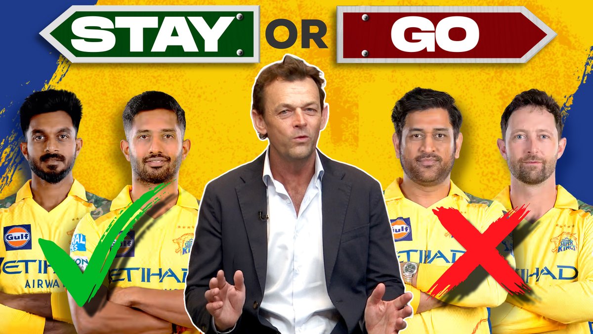 STAY or GO! ✅ | ❌ Dhoni should play IPL 2026? Adam Gilchrist analyses #CSK's squad, right here