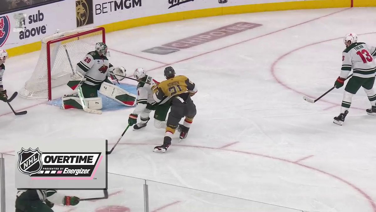 BRETT HOWDEN OVERTIME WINNER 🤩 VEGAS TAKES THIS ONE IN @ENERGIZER OT AND ARE ONE WIN AWAY FROM ADVANCING! #StanleyCup
