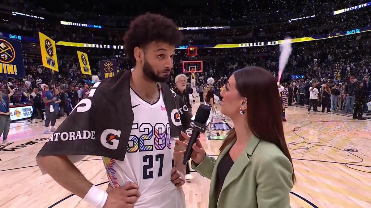 "Game 6 is one of the hardest ones [...] we're gonna have to bring it" 🗣️ Jamal Murray spoke with Lauren Jbara about playing with Jokić as well as his mindset going into Game 6