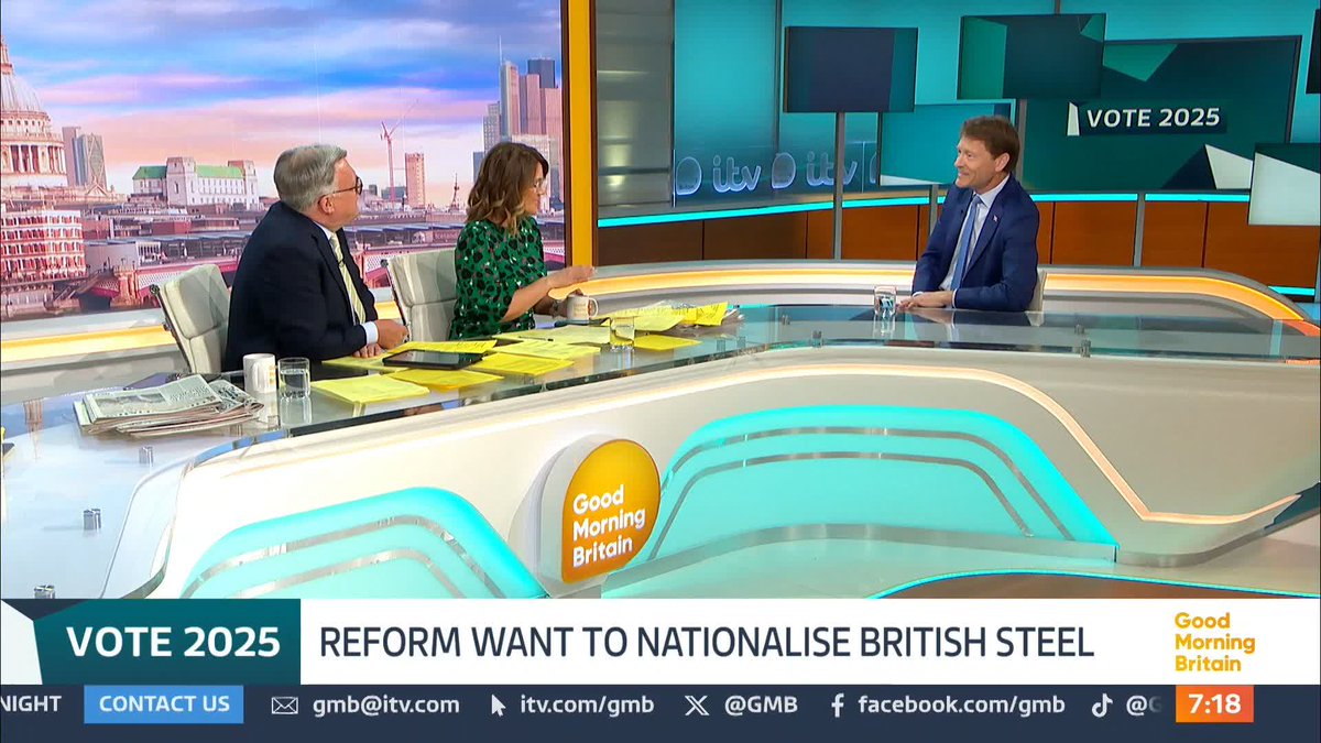 'Is this about a national campaign on immigration or is this on local issues?' Susanna Reid asks Deputy Leader of Reform UK, Richard Tice MP 🇬🇧.