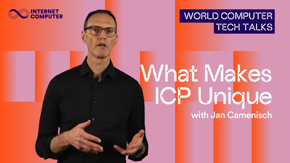 📢 NEW EPISODE: World Computer Tech Talks - What Makes ICP Unique? jan reveals why the Internet Computer Protocol stands apart. Here's a hint: 🔗 Smart contracts with 500GB storage capacity ₿ Native Bitcoin & ETH integration via Chain Fusion 🛡️ Immunity to cyber attacks with decentralized hardware 🌐 Browser-based interaction Watch now: