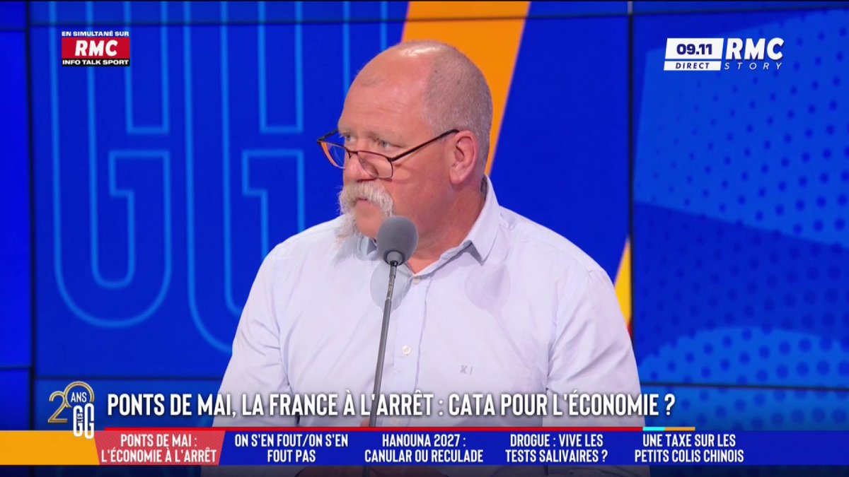 📉 Ponts de mai : la France à l’arrêt ! Une catastrophe pour l’économie ? 🗣️ Le ras-le-bol de Didier Giraud : "C'est une cata pour ceux qui entreprennent. On est dans la dictature du pont... on empêche les gens de travailler. C'est insupportable." #GGRMC