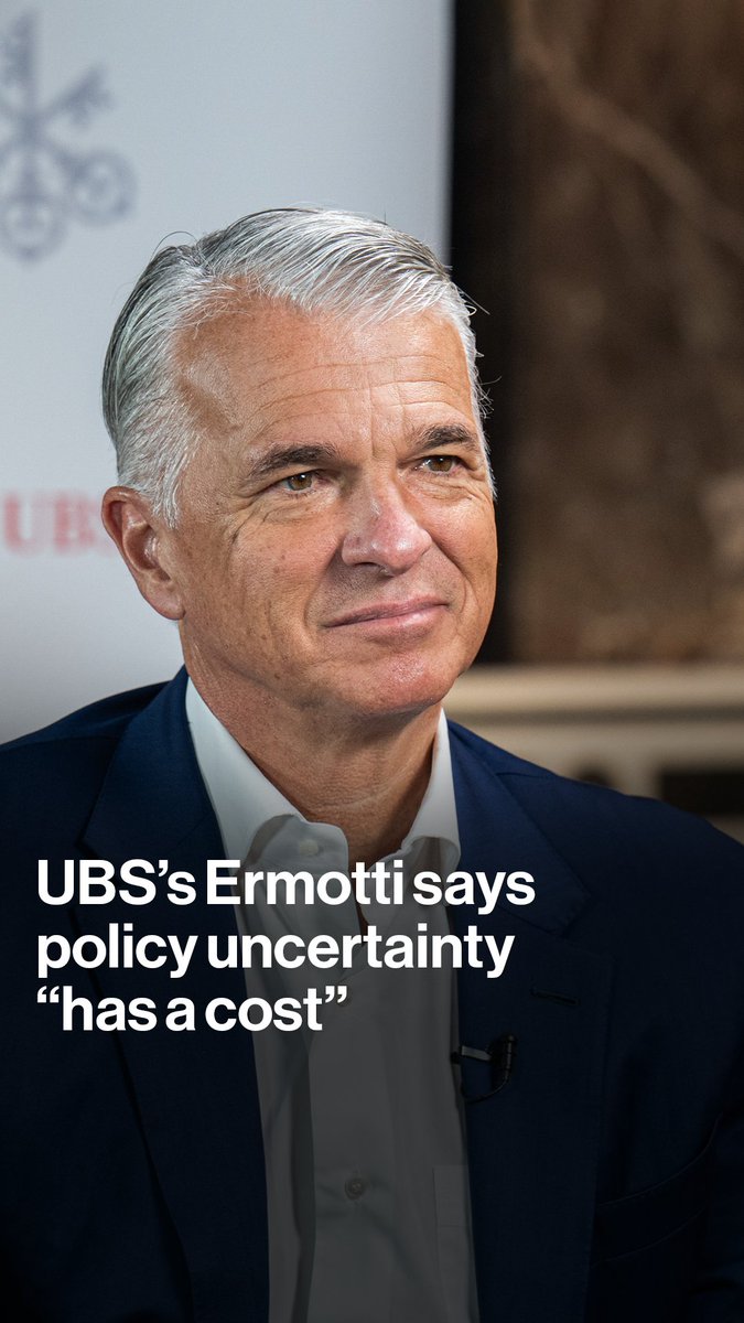 UBS CEO Sergio Ermotti tells @tommackenzietv that uncertainty brought about by the Trump administration has prompted investors to shift their portfolios, but concerns over trade policy could cause businesses to put off investments