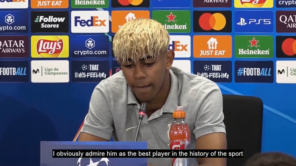 "I admire him as the best player in the history of sport." Lamine Yamal shows respect for Barcelona legend Lionel Messi 🔥