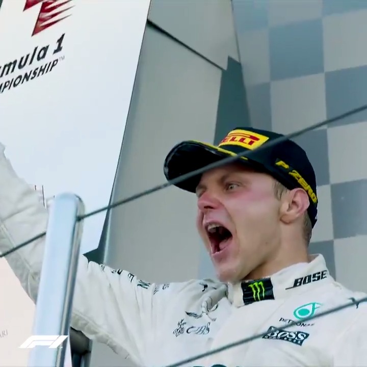 What a day for Valtteri Bottas and the Team 🏆👏