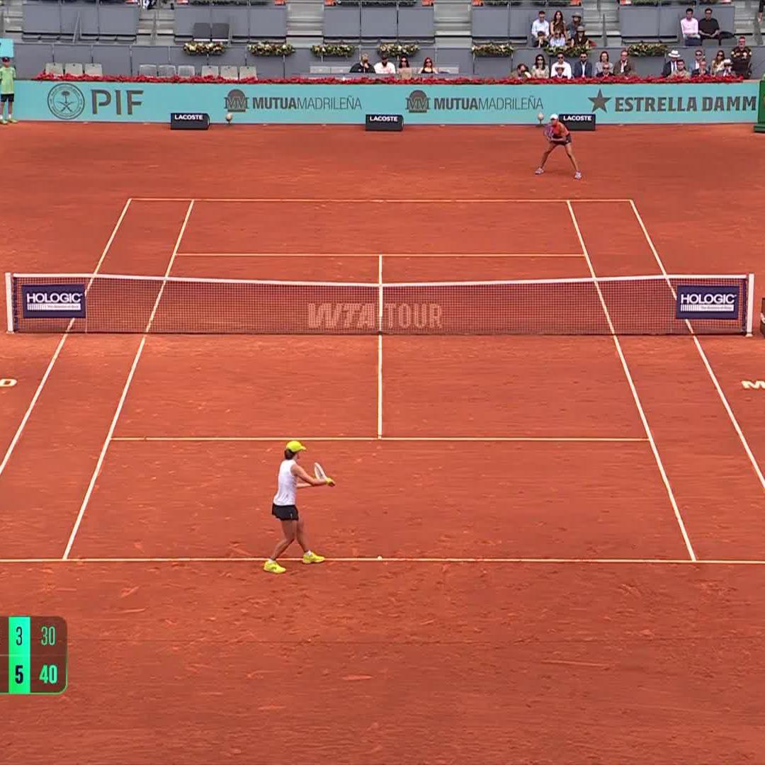 Cannot predict this one! 🍿 Iga Świątek strikes back with a 6-3 second set to level things up! #MMOPEN