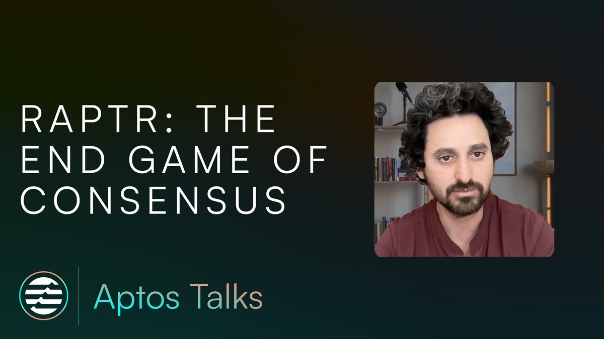 Being secure and decentralized isn't enough. For global-scale adoption and money movement, consensus models must also be fast, scalable, and reliable under pressure. That's where Raptr comes in. Aptos Labs' Head of Research, Alexander Spiegelman, explains this paradigm shift 🌐