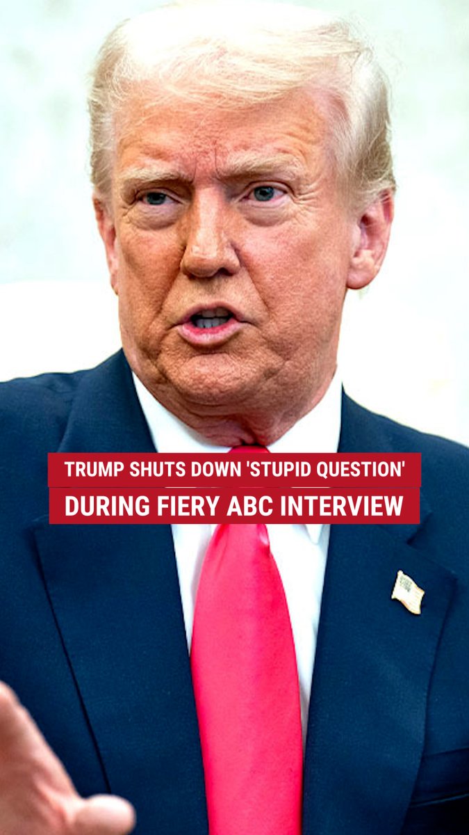 "I don't have 100% confidence that we're going to finish this interview." Donald J. Trump spars with ABC News reporter inside the Oval Office — after research found the president has faced "relentlessly hostile coverage" from ABC, CBS and NBC in his first 100 days.