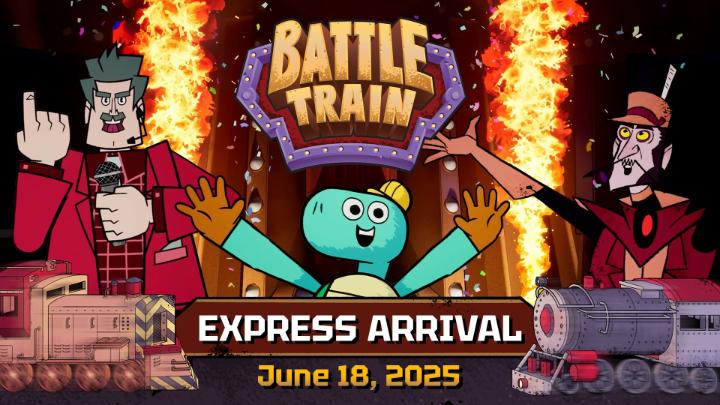 Outthink, Outbuild, Outblast! Go off the rails with BATTLE TRAIN, the outrageous roguelite deck-n-track builder set in the world’s most chaotic game show. Lose track of time while swapping and upgrading your train to derail rival Champion's locomotives strategically in combat. Available for the Nintendo Switch and Steam on June 18. Learn More: Play the Demo now: