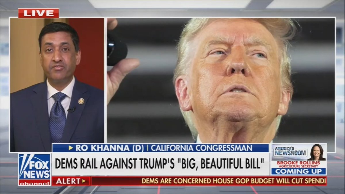 Rep. Khanna: It's a pretty objective fact the GDP was growing at 2.4% in Q4 of 2024. And now it's Q1, -0.3%. Trump's policies just aren't working