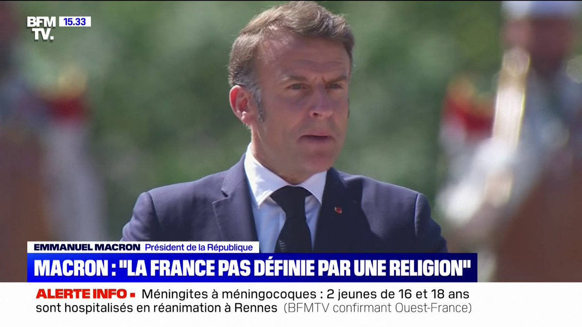 Emmanuel Macron : "La France ne se définit ni par le sang, ni par une race, ni par une religion, ni par une identité figée"