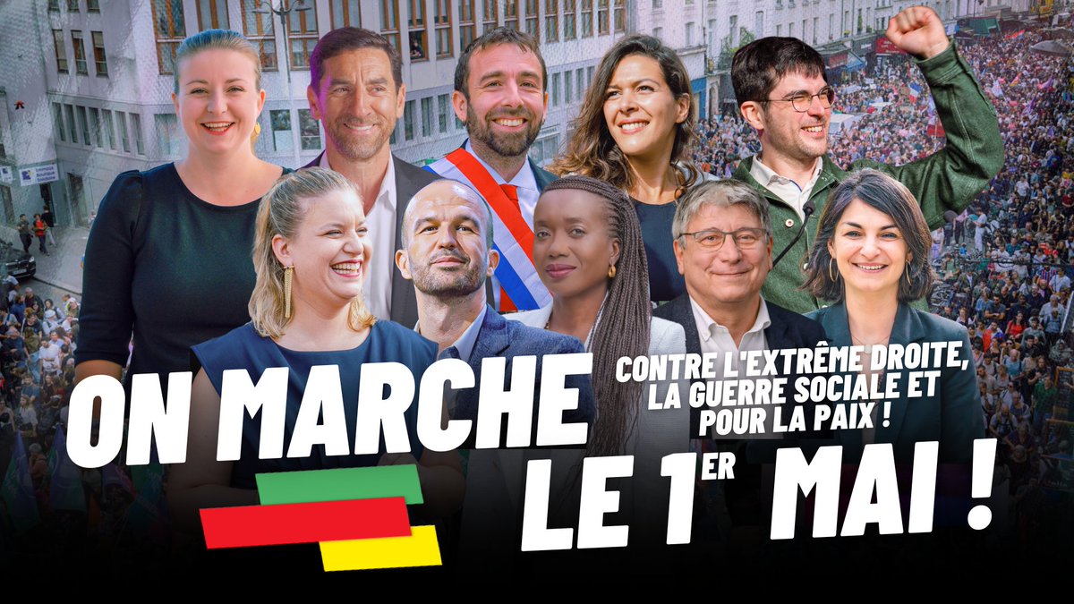 🔴⚡️ Contre l'extrême droite, la guerre sociale et pour la paix ! 🔥 Demain, rendez-vous partout en France. #1erMai