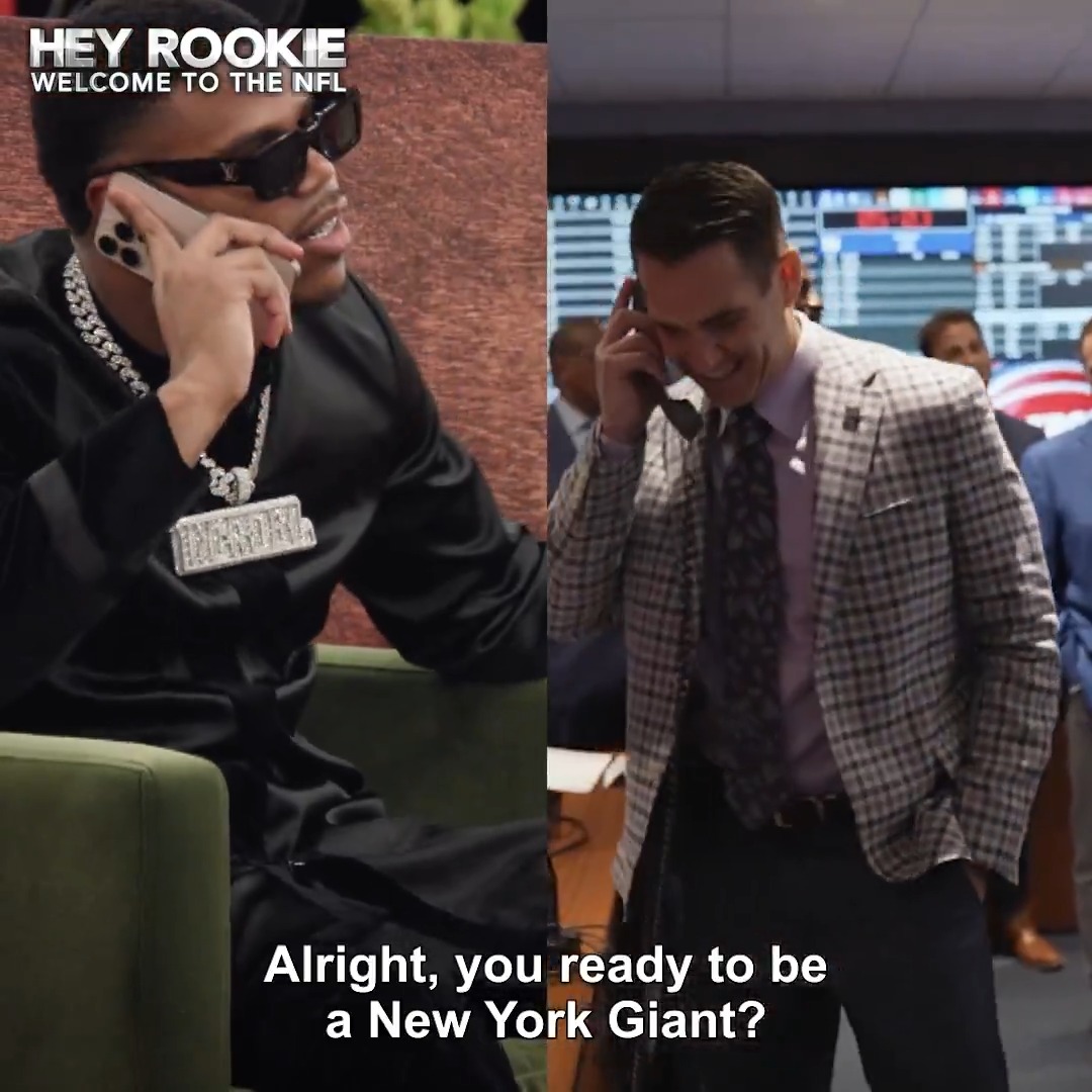 "Let's make history." The moment Abdul Carter became the next big New York Giants pass rusher 🔥📞 #HeyRookie