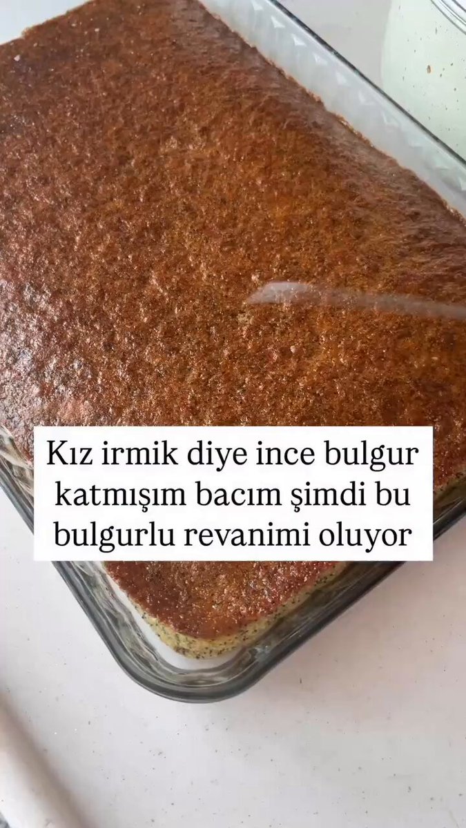 Tatlı yapımında geldiğim son nokta (bulgurlu revani) 🤭