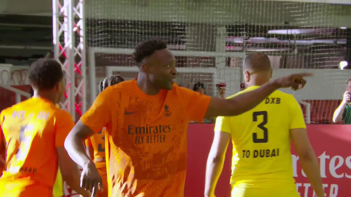 SHOLA AMEOBI. THAT IS BEAUTIFUL. A sensational goal from the Newcastle United legend 🤯 #Emirates5s