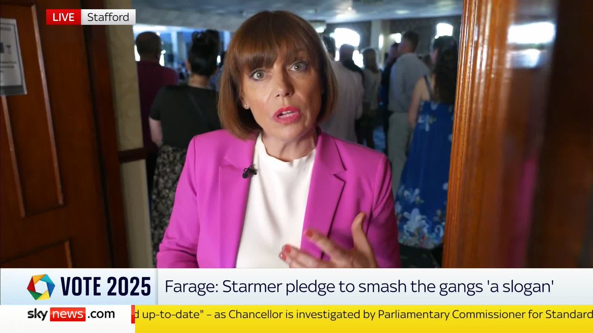 'The really big story will be about Reform and whether they can turn themselves from being a protest party to one with real power' Sky's Beth Rigby reports from Stafford as Nigel Farage hosts his final rally before tomorrow's local elections.
