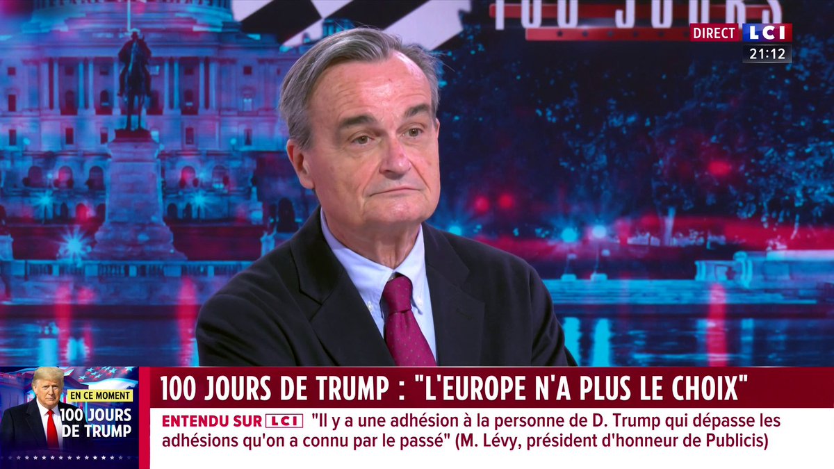 🗣️ Gérard Araud (Gérard Araud), ancien ambassadeur de France aux États-Unis, invité de Darius Rochebin : "La crédibilité de l'Occident en dehors de l'Occident est quasiment nulle. Nous faisons rire le reste du monde." 🇺🇸 Soirée spéciale 100 jours de Trump sur LCI
