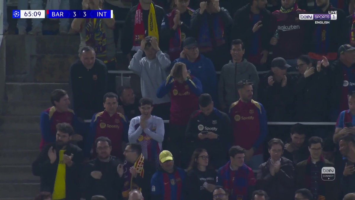 GOAL! The game that keeps on giving 😍 Terrific effort from Raphinha that rebounds off Sommer and in to make it 3-3 on the night! #beINUCL #BarcaInter #UCL
