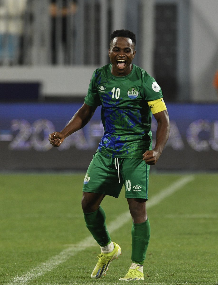 The hattrick that turned the game upside down, courtesy of Momoh Kamara. 👌🇸🇱 #TotalEnergiesAFCONU20 | #SLEEGY