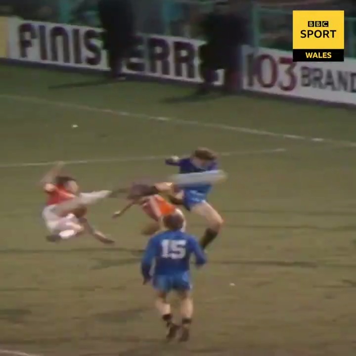 It’s been 40 years since this most raucous of nights at the Racecourse Ground. Ian Rush poaches two goals and a sensational Scissorbastard from Mark Hughes puts Spain to the sword. That volley. Incredible.