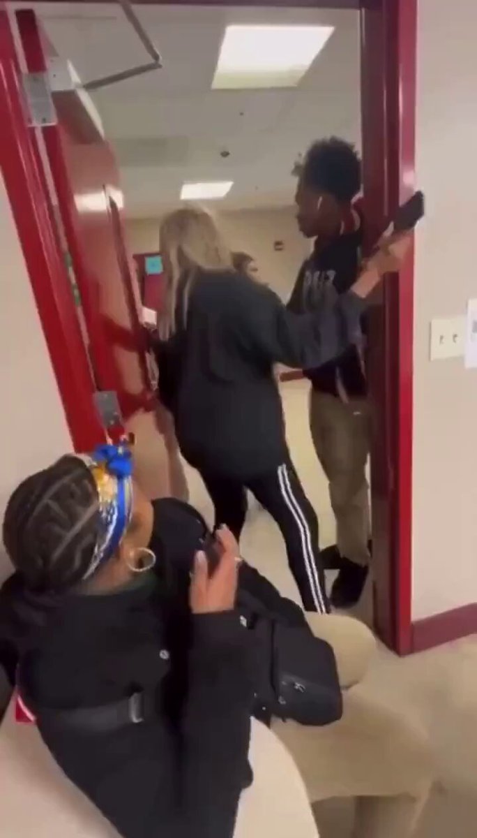 Teacher gets smacked in the face by student after slamming his arm in the door