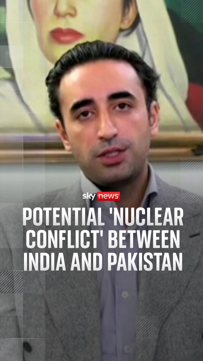 Pakistan's former foreign minister Bilawal Bhutto told Yalda Hakim, India and Pakistan have the potential to fall in to "a full scale war" with both sides possessing nuclear weapons.