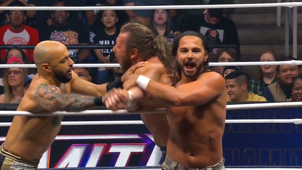 Matthew Jackson got a little carried away! Watch #AEWDynamite LIVE on TBS &amp; MAX Kenny Omega | Lightskin Kingpin | @RainmakerXOkada | @YoungBucks