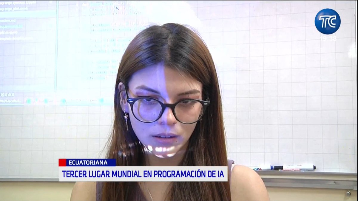 Una estudiante ecuatoriana de 20 años fue reconocida como la tercera mejor programadora de inteligencia artificial del mundo. Más noticias en