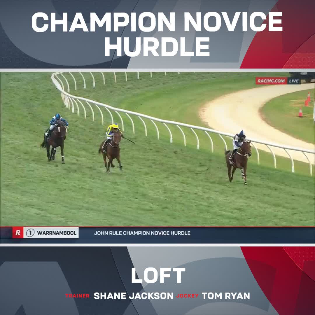 Loft justifies the favourite tag with a dominant win in the Champion Novice Hurdle 💪 It's a third victory this carnival for Shane Jackson 🔥 Tom Ryan