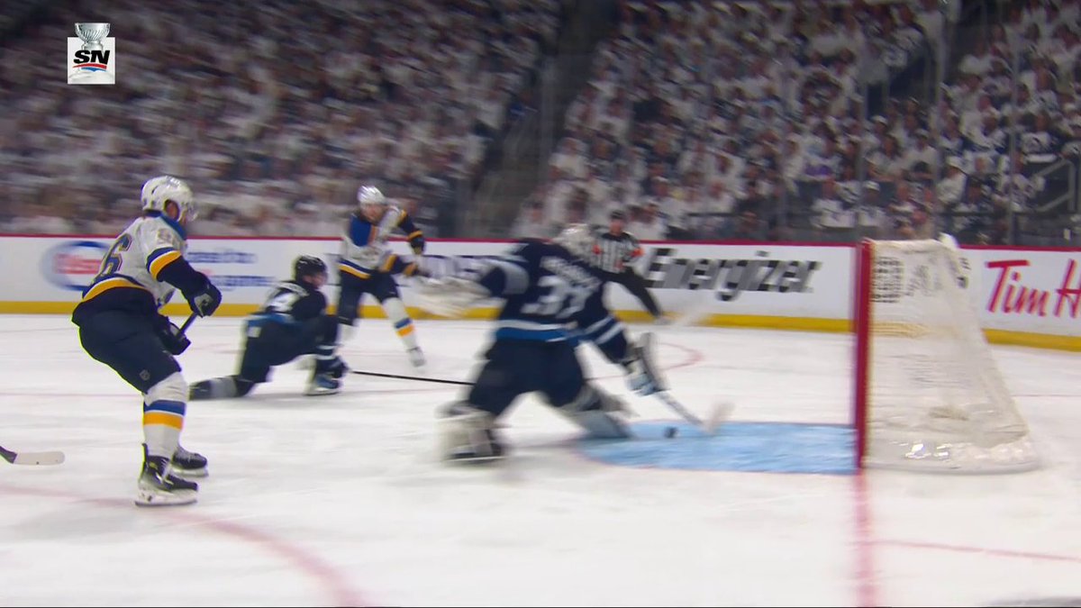Taking a moment to appreciate this incredible paddle save from Connor Hellebuyck 🤯 #StanleyCup 🇺🇸: ESPN ➡️ 🇨🇦: Sportsnet or stream on Sportsnet+ ➡️